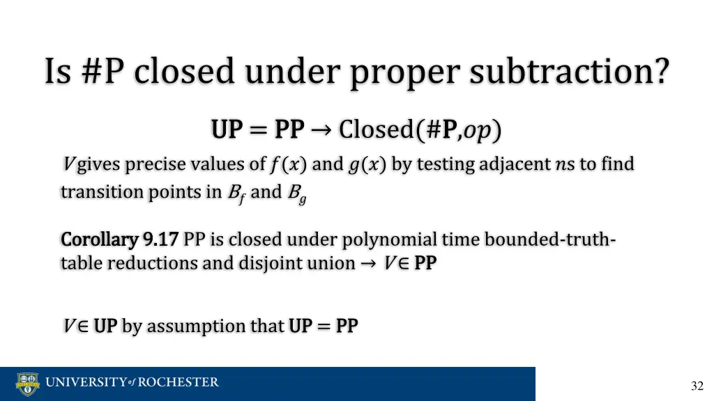 is p closed under proper subtraction 21