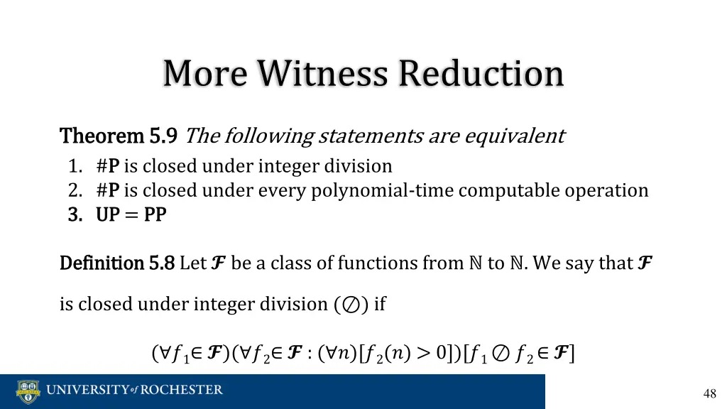 more witness reduction