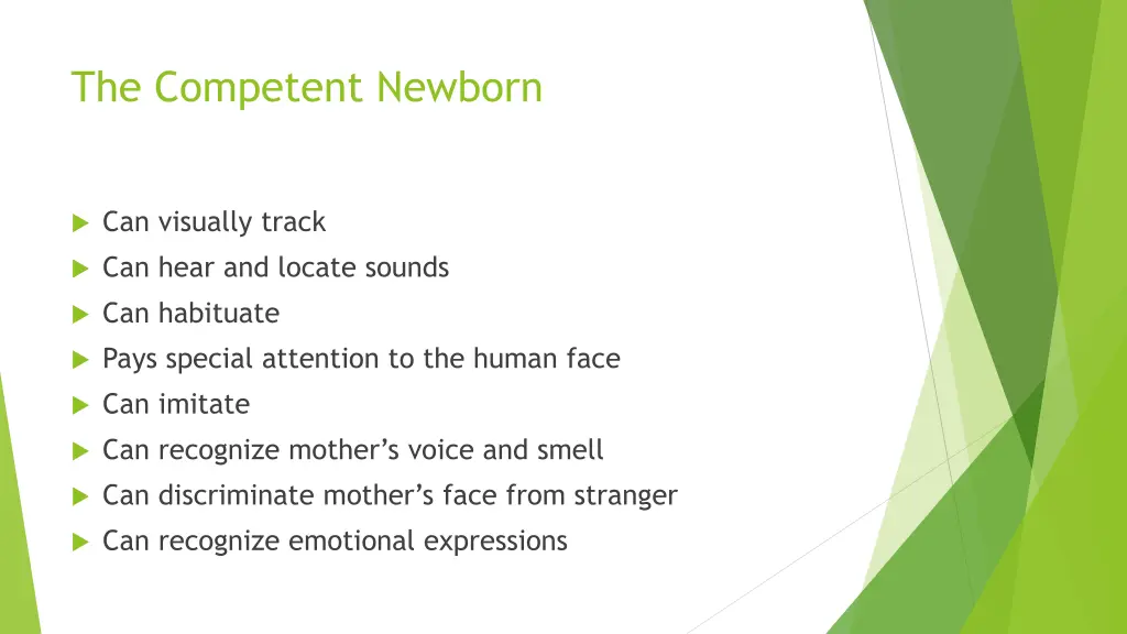 the competent newborn