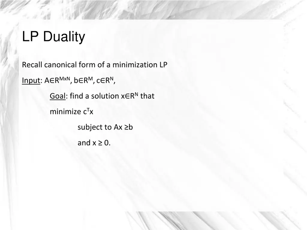 lp duality