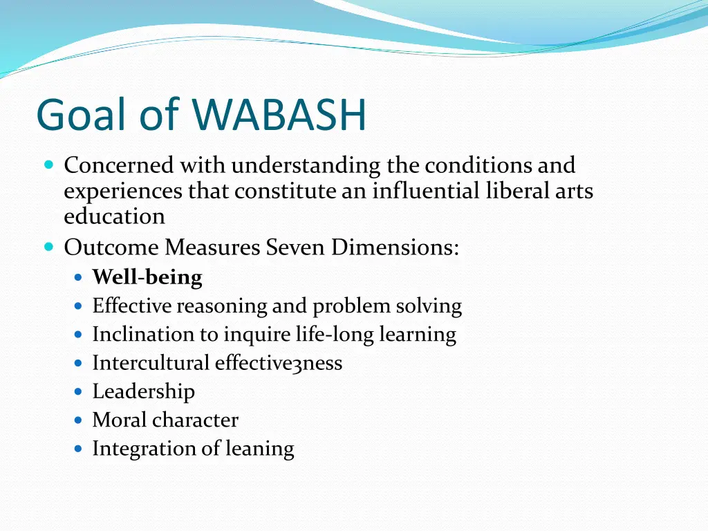 goal of wabash