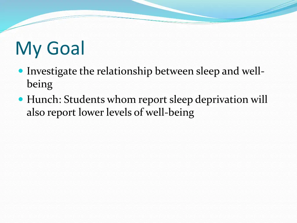 my goal