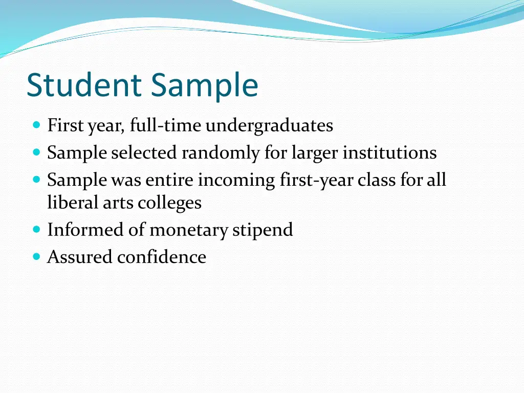 student sample