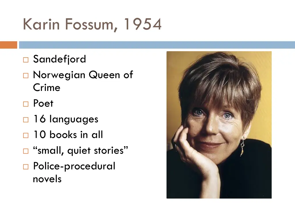karin fossum 1954