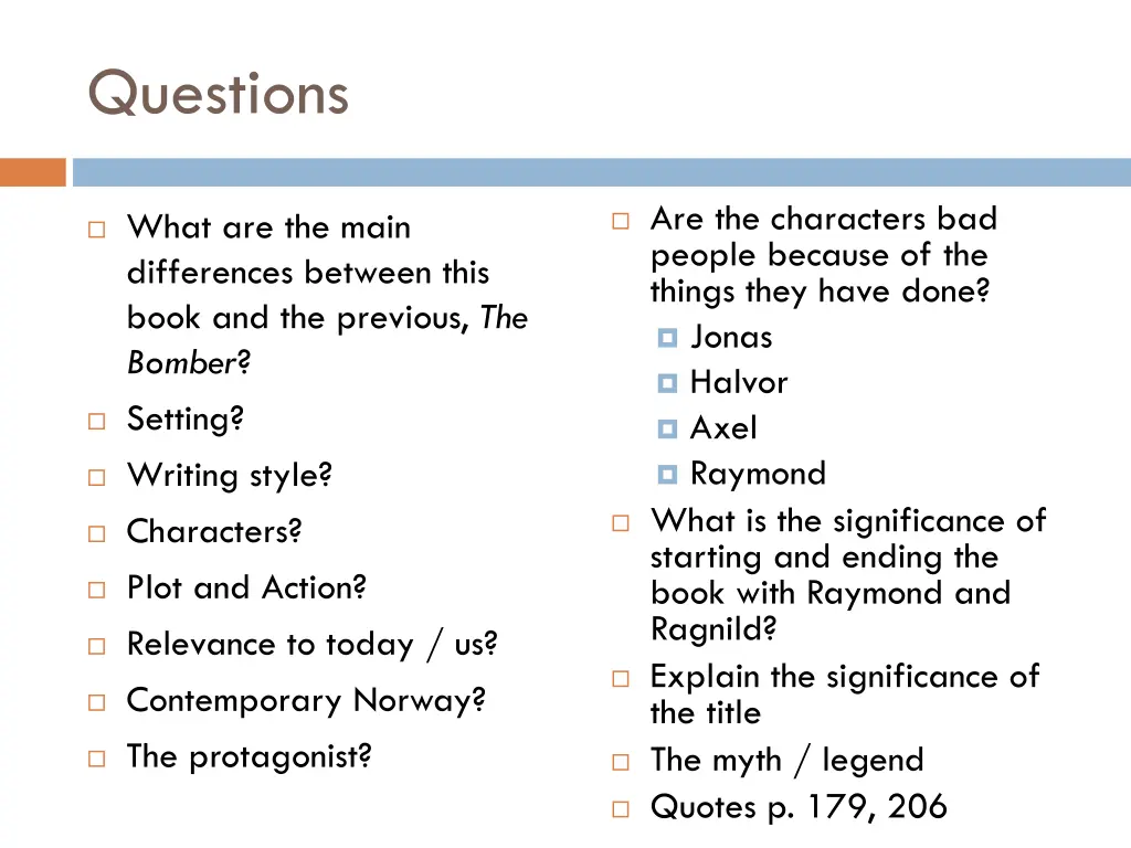 questions