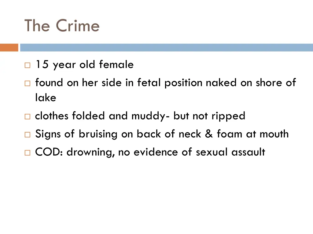 the crime