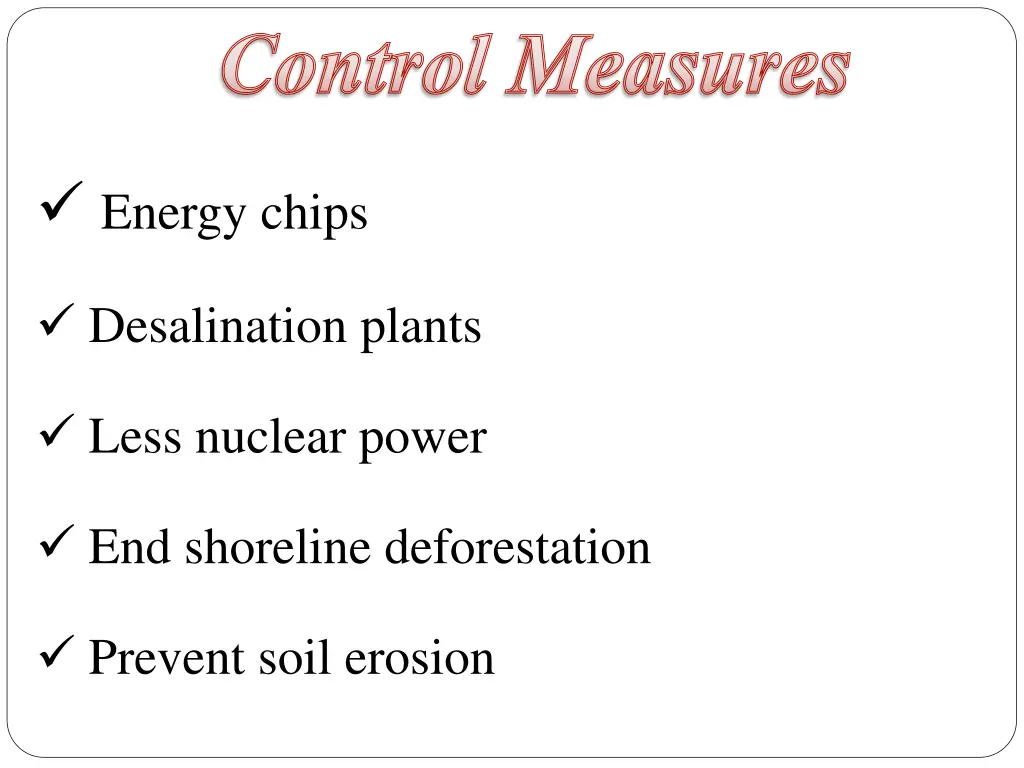 control measures