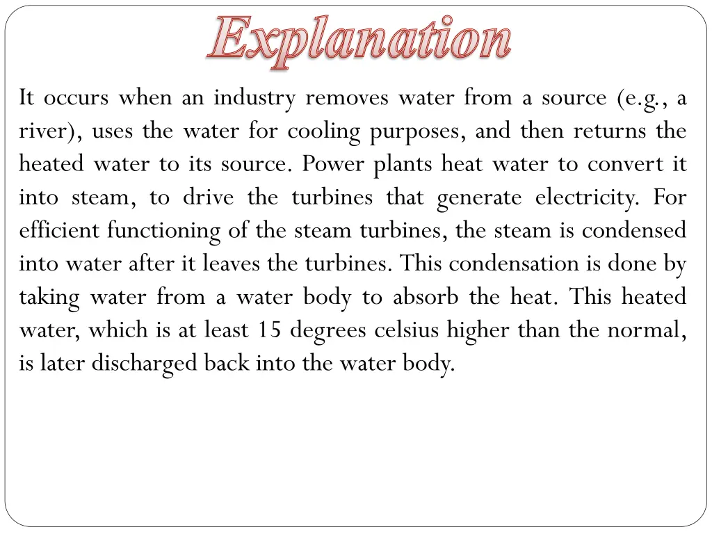 explanation