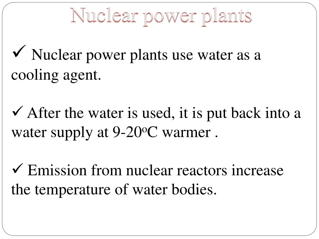 nuclear power plants