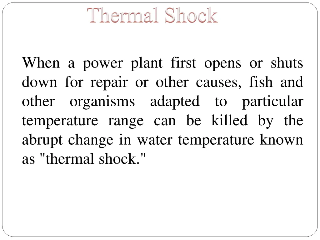thermal shock