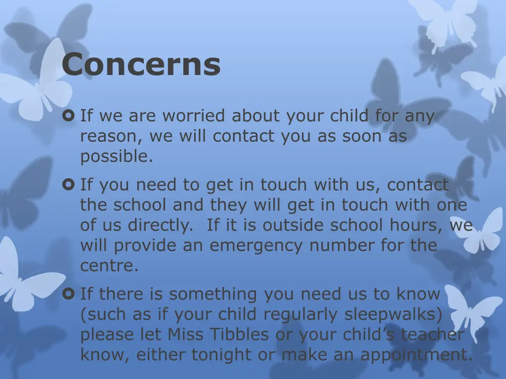 concerns