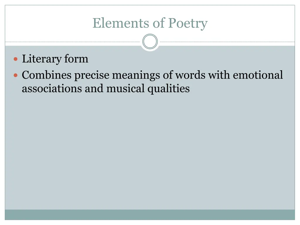 elements of poetry