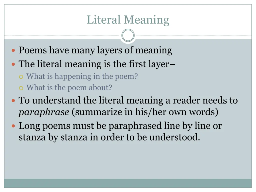 literal meaning