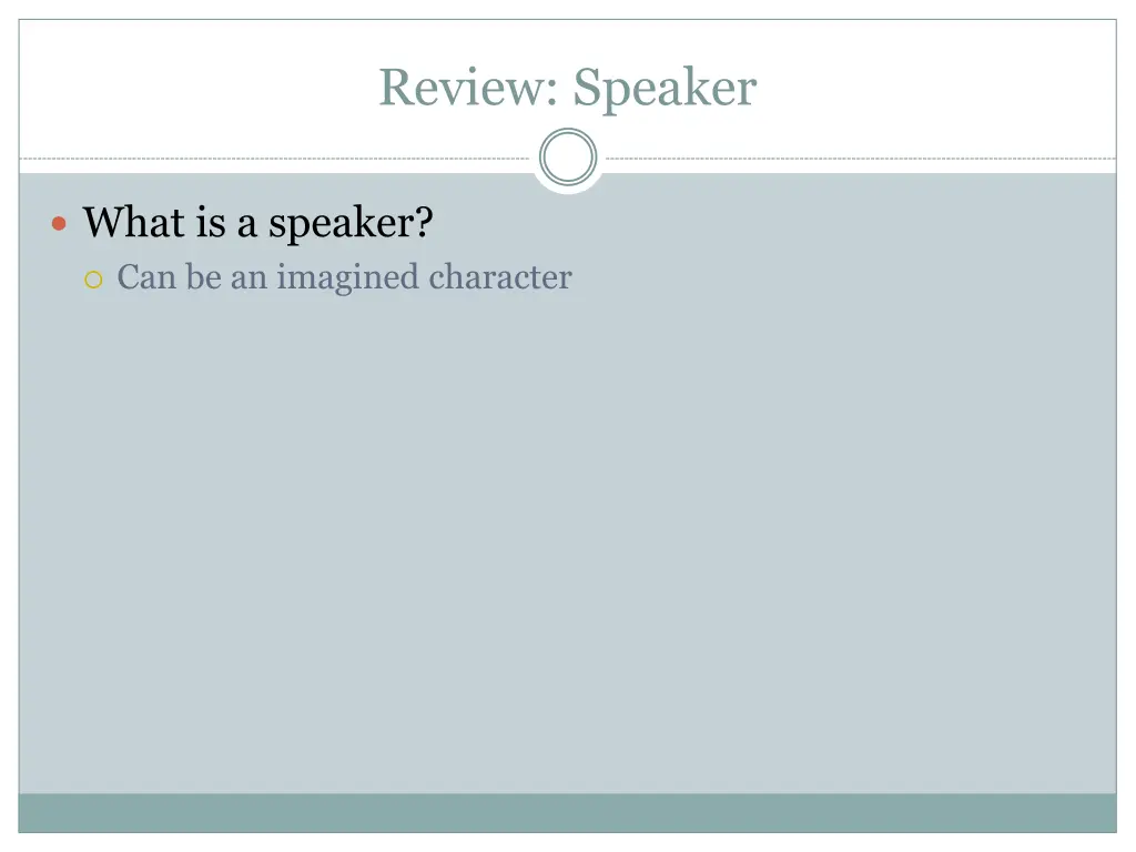 review speaker