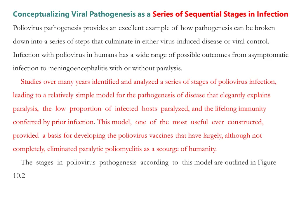 conceptualizing viral pathogenesis as a series