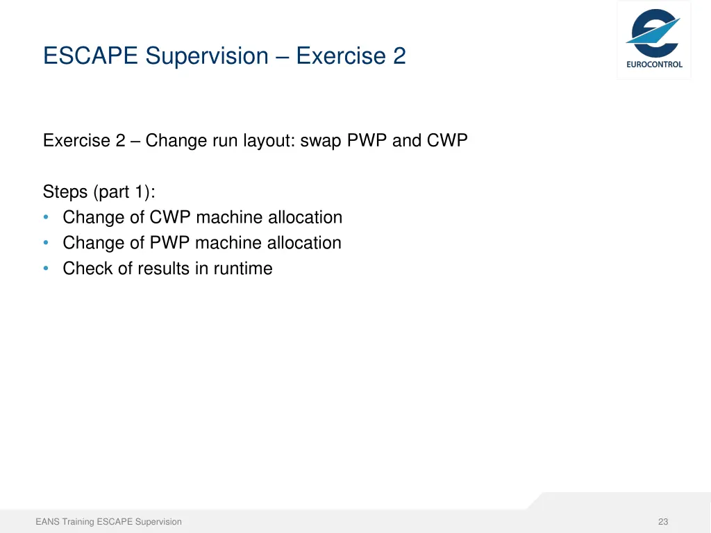 escape supervision exercise 2