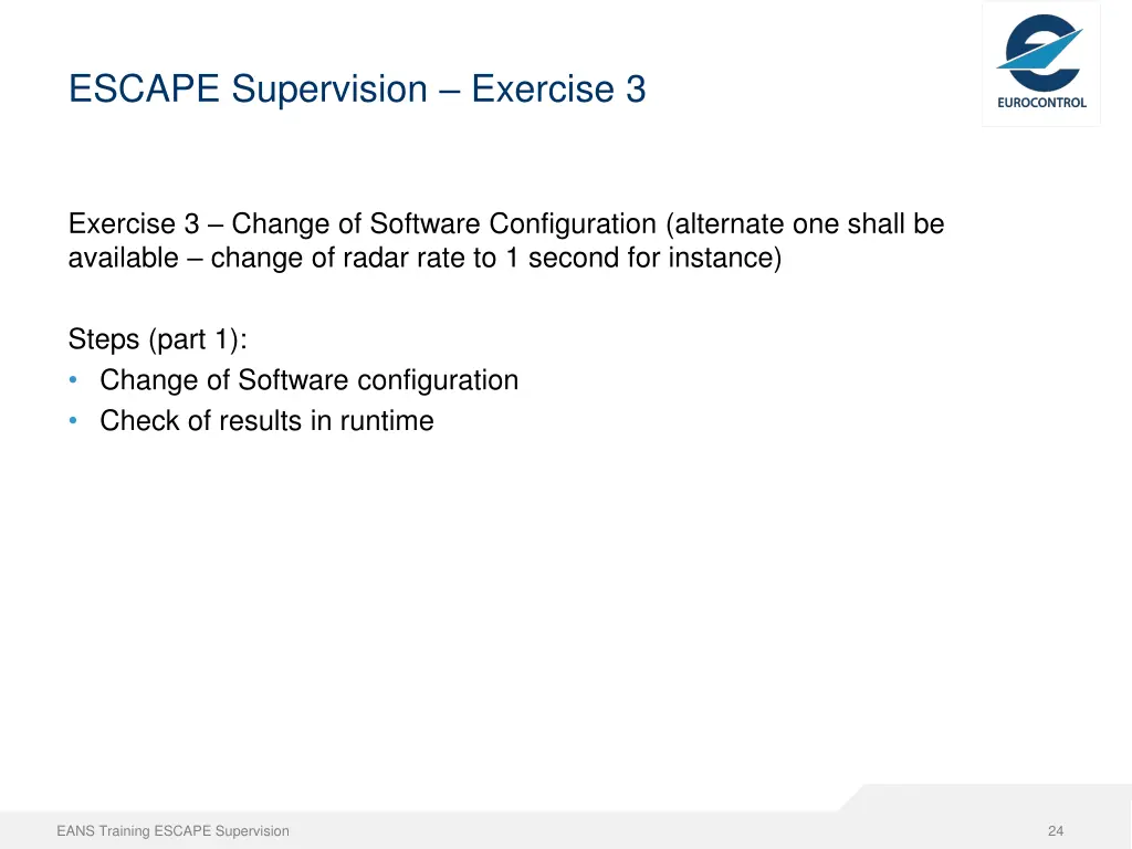 escape supervision exercise 3
