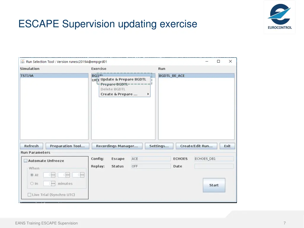 escape supervision updating exercise