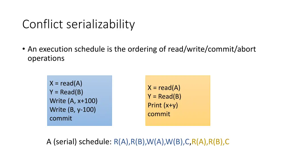 conflict serializability
