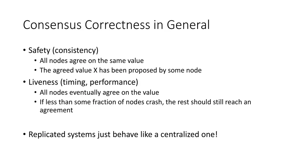 consensus correctness in general