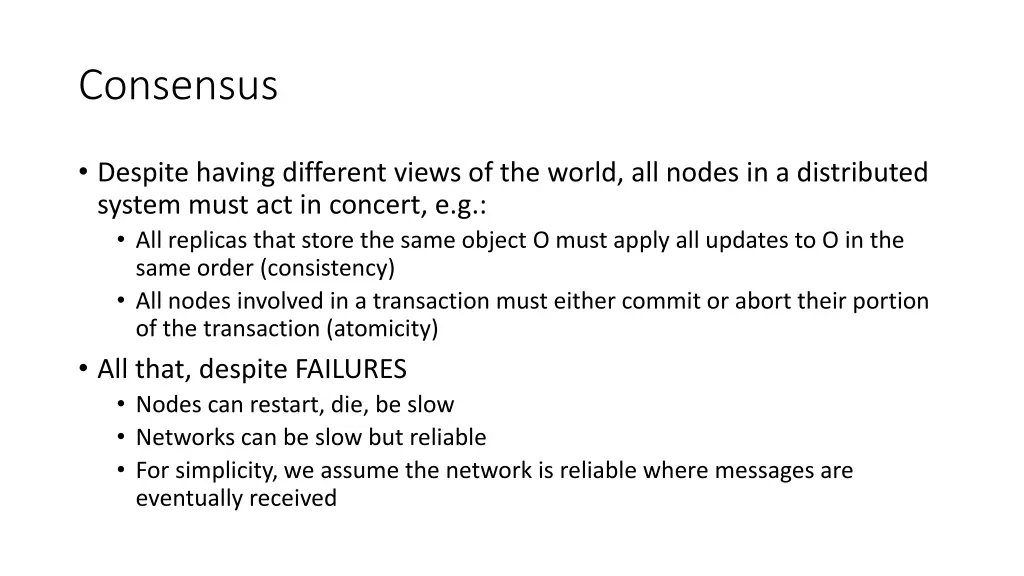 consensus