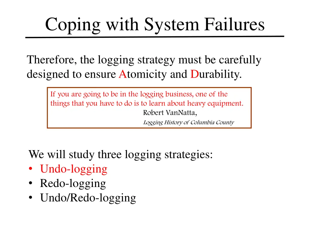 coping with system failures 1