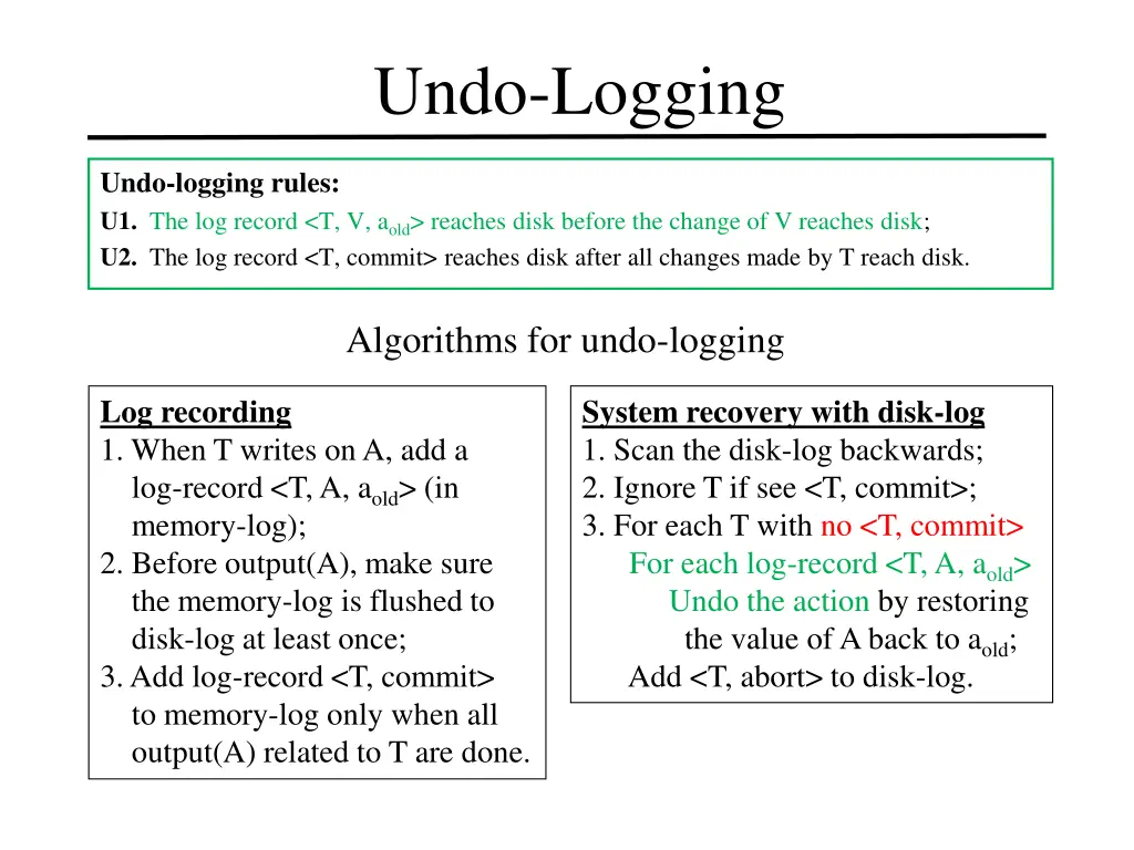 undo logging 8