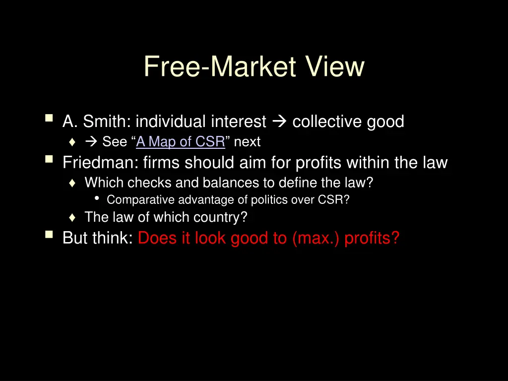 free market view