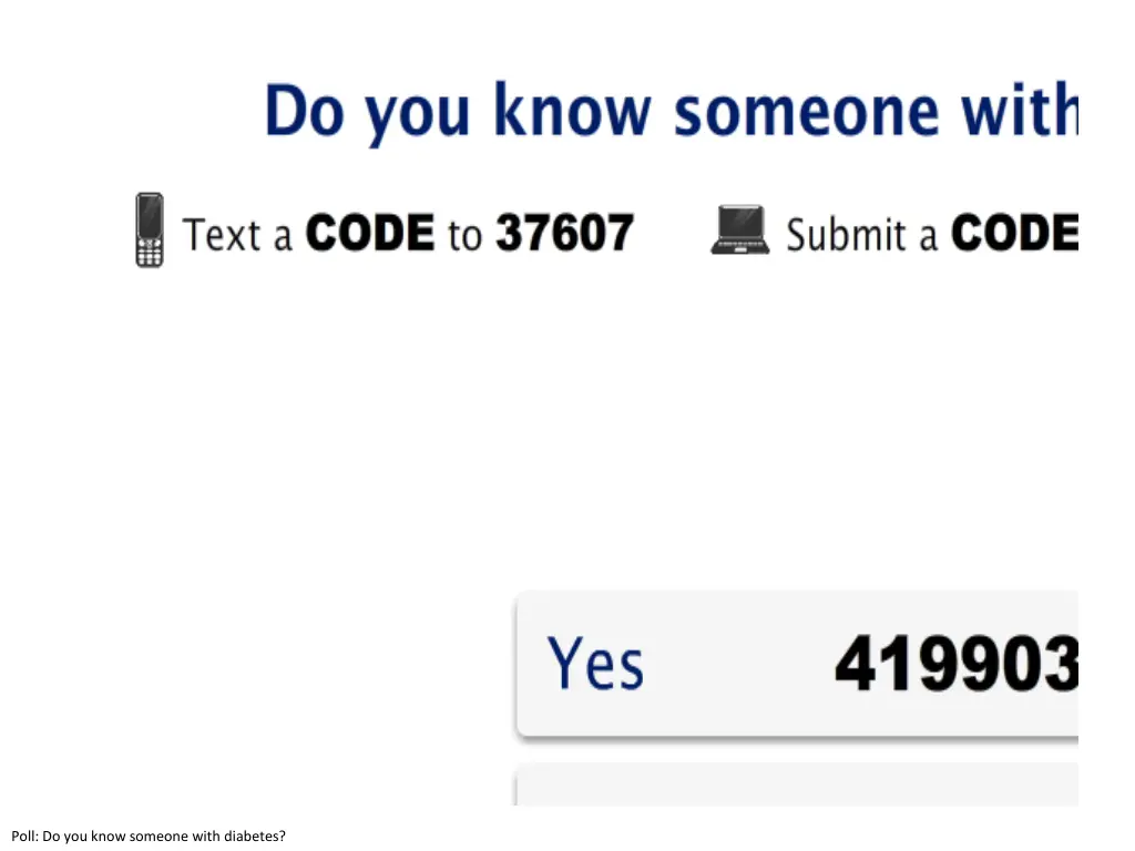 poll do you know someone with diabetes