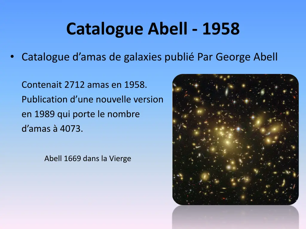 catalogue abell 1958