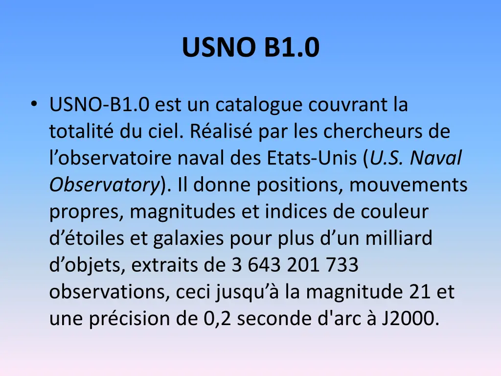 usno b1 0