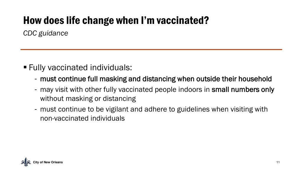 how does life change when i m vaccinated