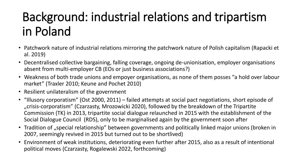 background industrial relations and tripartism