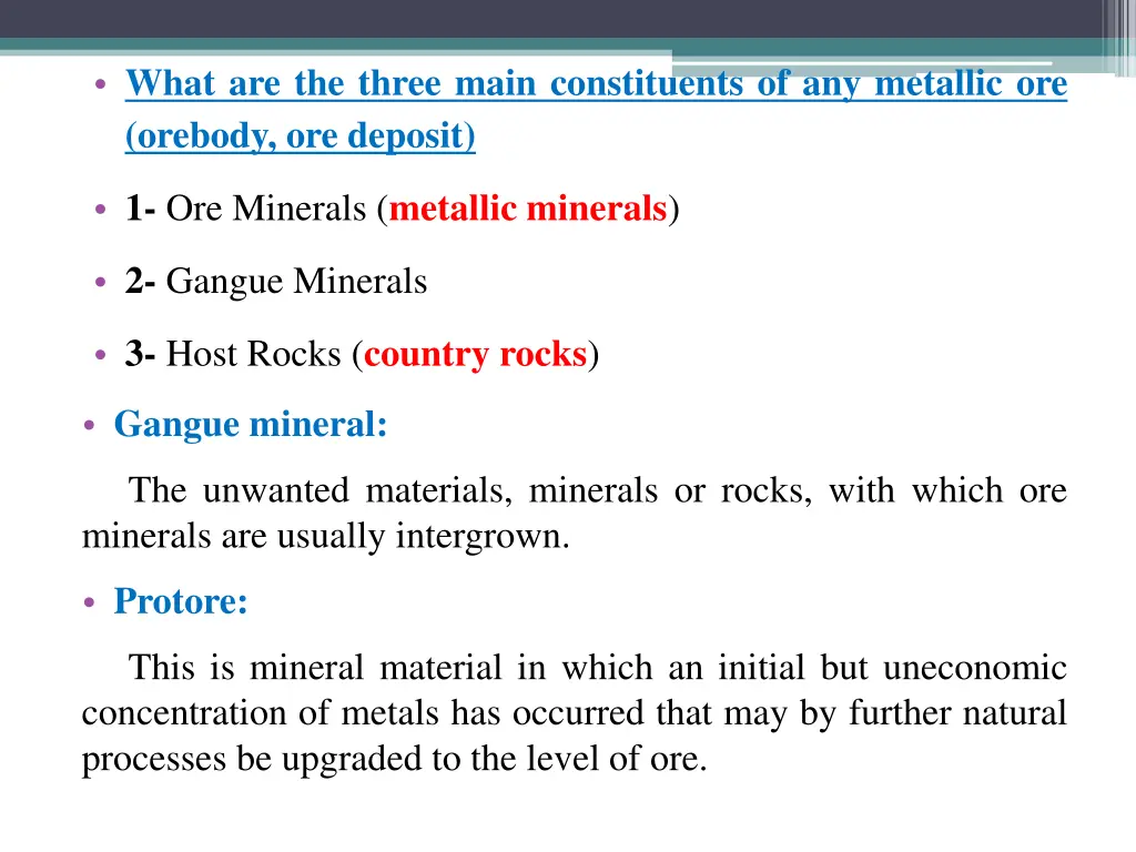 what are the three main constituents