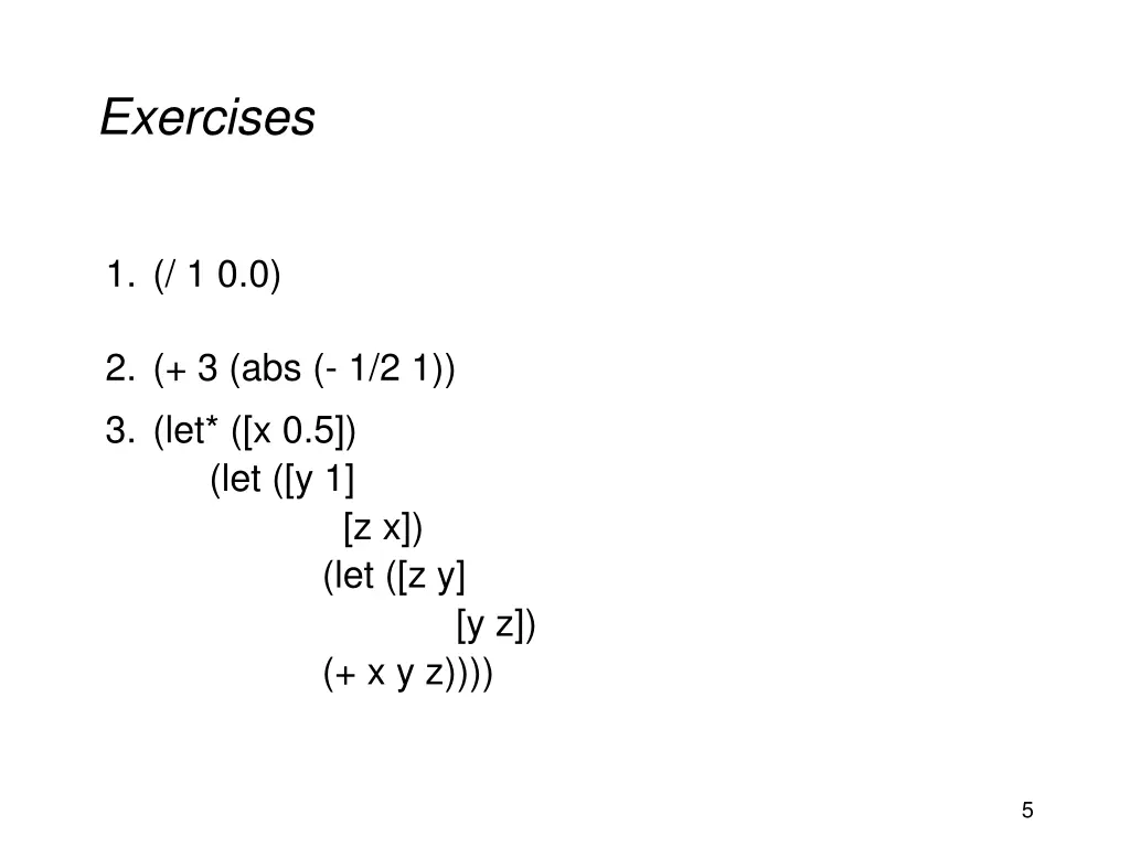 exercises