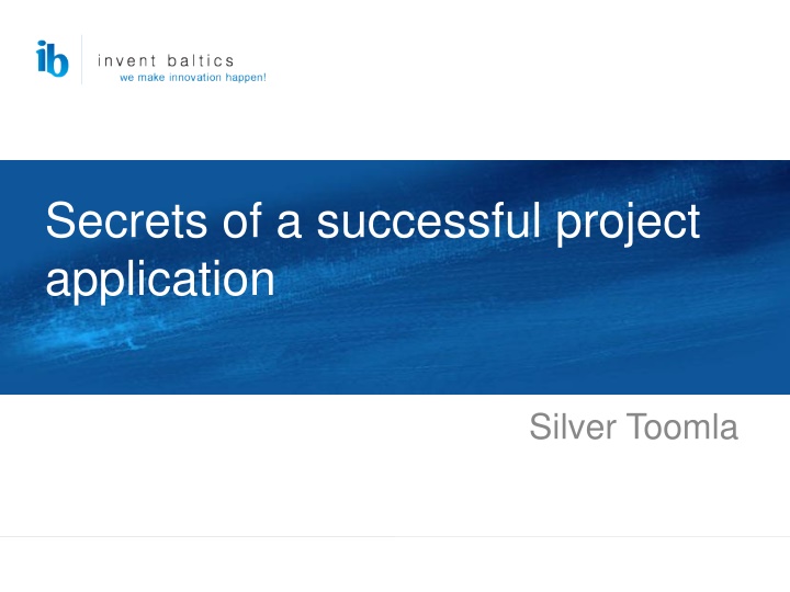 secrets of a successful project application