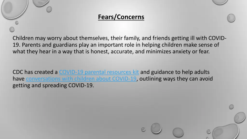 fears concerns