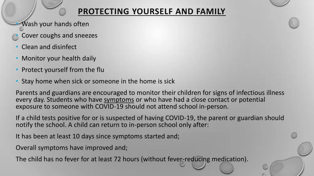 protecting yourself and family wash your hands