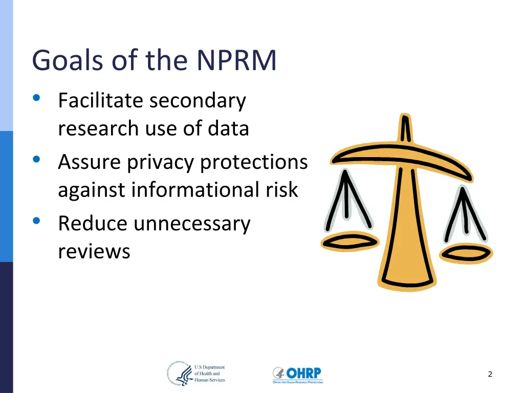 goals of the nprm facilitate secondary research