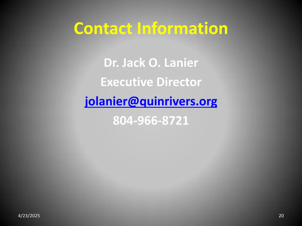 contact information