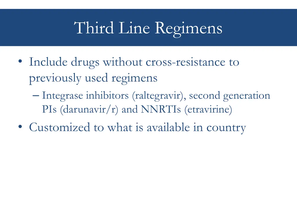 third line regimens