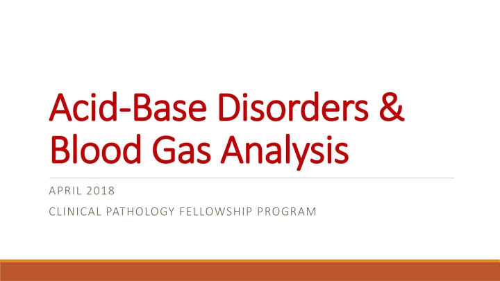 acid acid base disorders base disorders blood