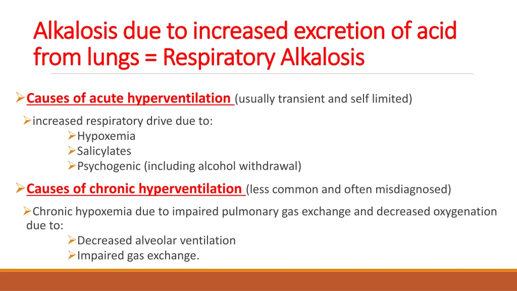 alkalosis due to increased excretion of acid 3