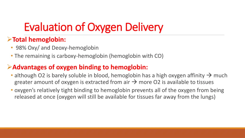 evaluation of oxygen delivery evaluation 1