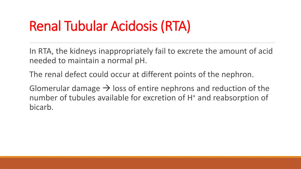 renal tubular acidosis rta renal tubular acidosis