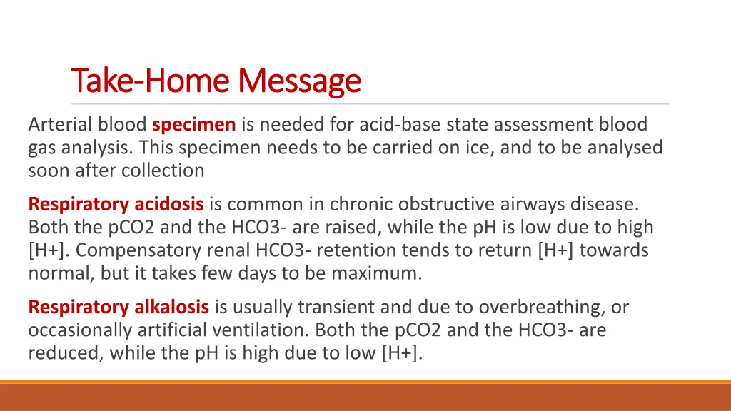 take take home message home message