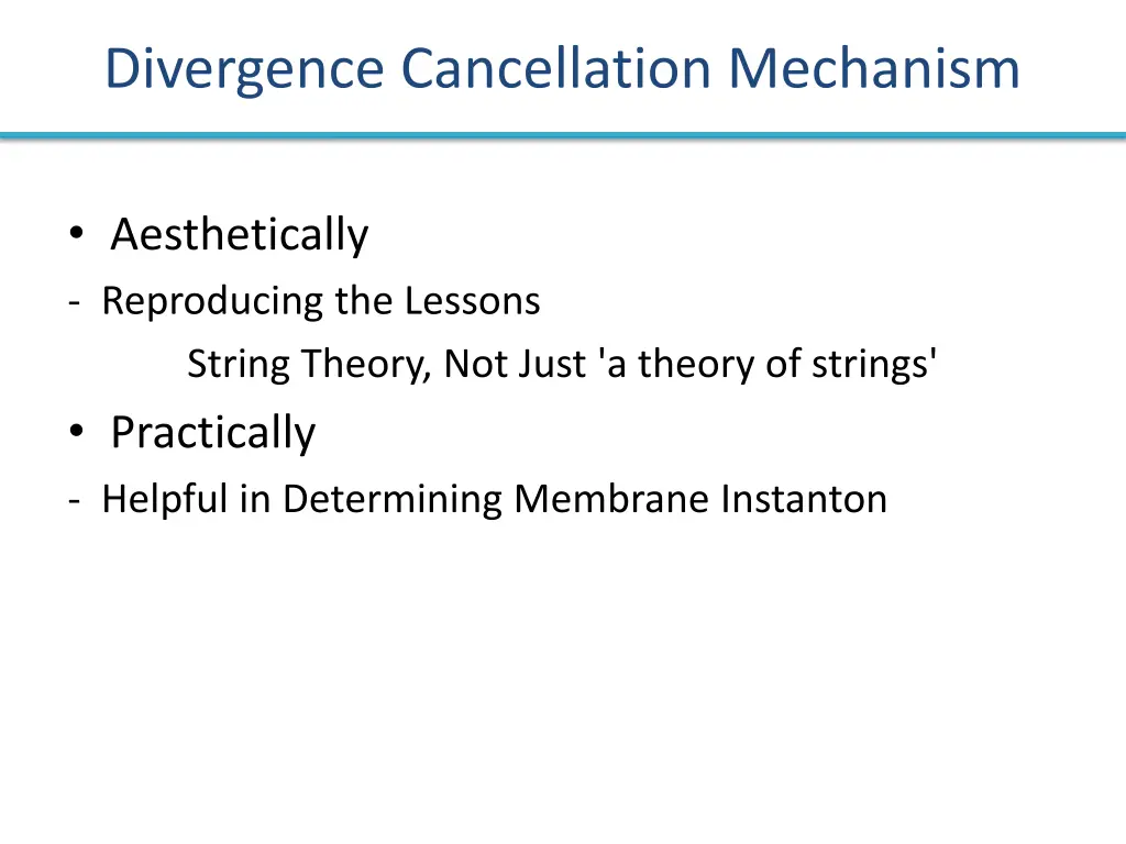 divergence cancellation mechanism