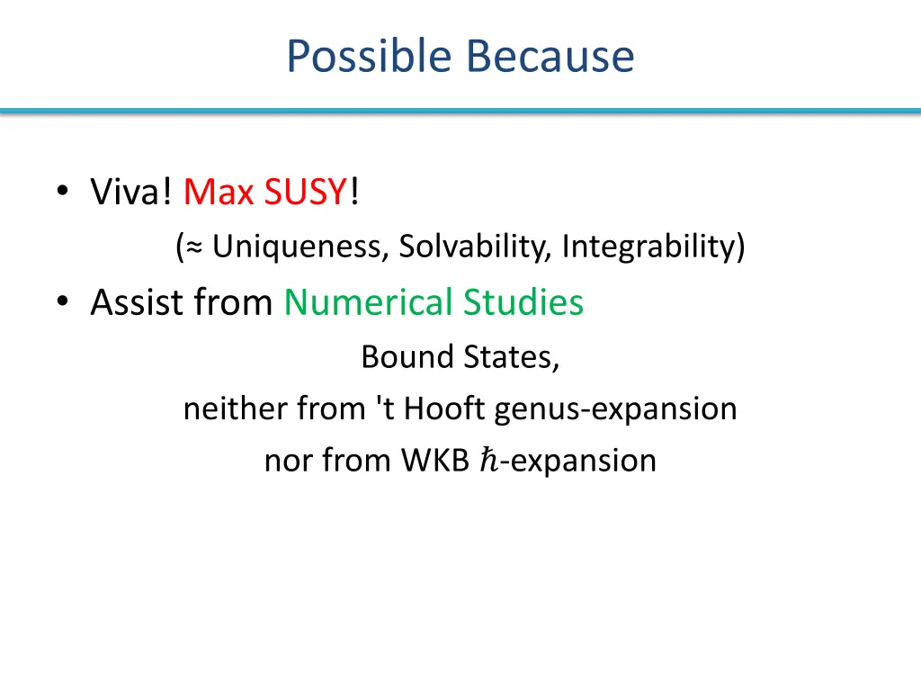 possible because