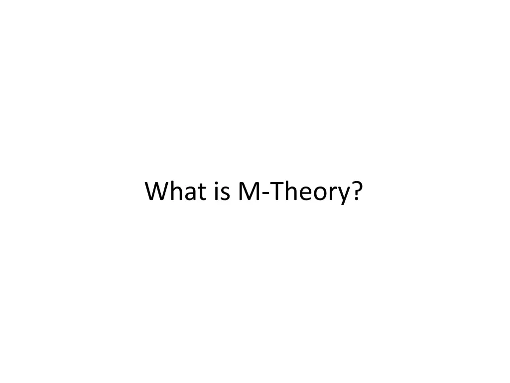 what is m theory