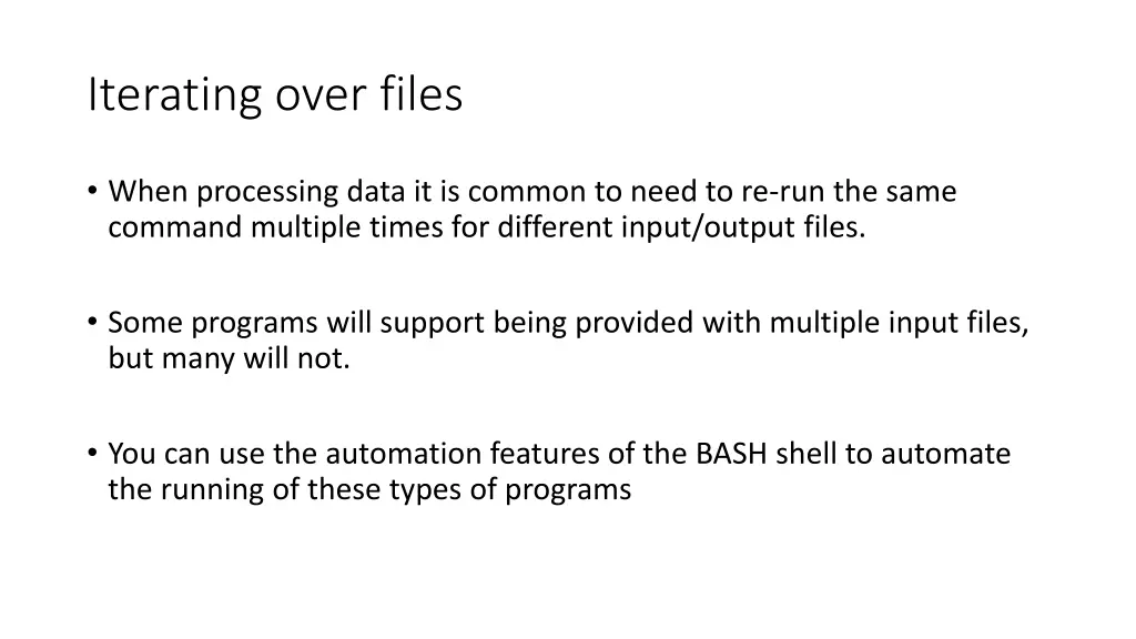 iterating over files